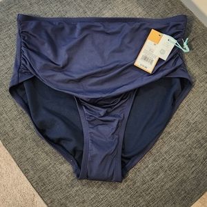 Kona Sol • Navy Highwaisted Swim Bottom